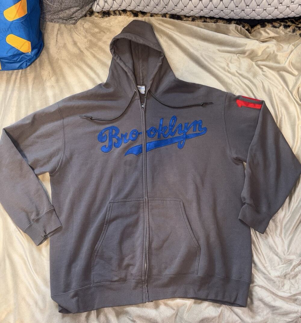 Adult Port & Co Excellent Condition Pull Over Hoodie 2 XL Gray Brooklyn